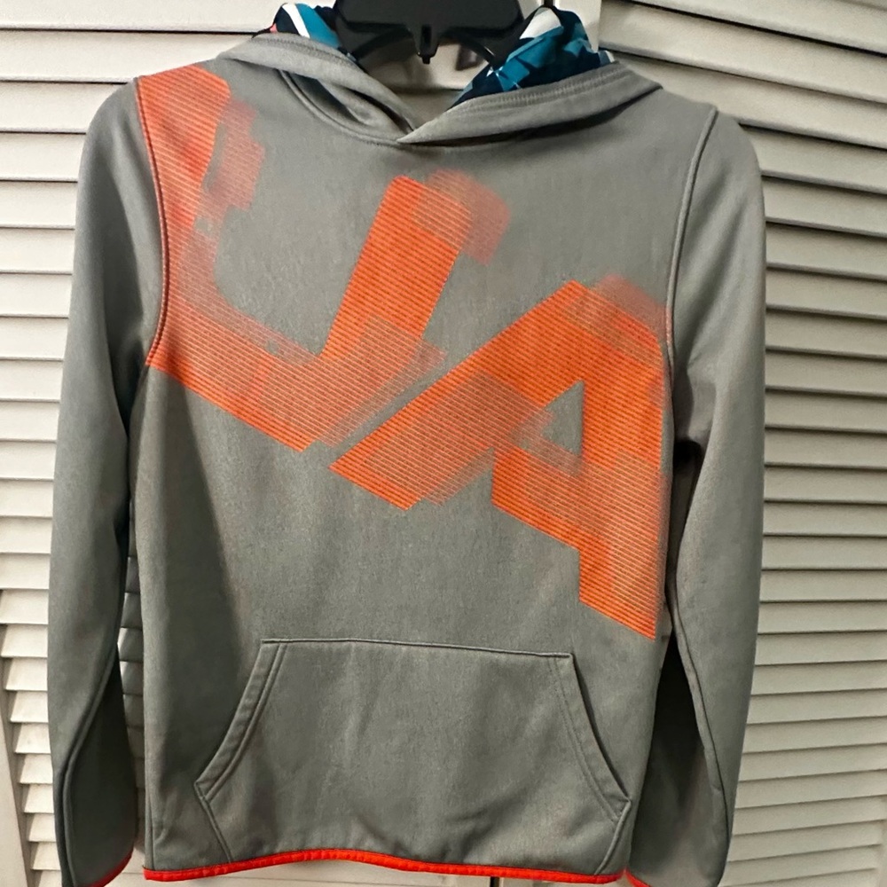 Jordan Gray Hoodie with Teal Accent